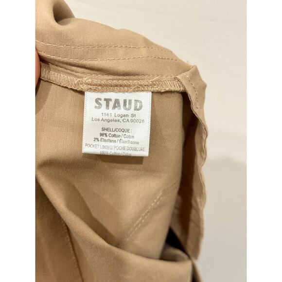 Staud San Carlos Fitted High Waisted Cargo Mini Skirt Beige Women's Size 0 - Picture 5 of 5